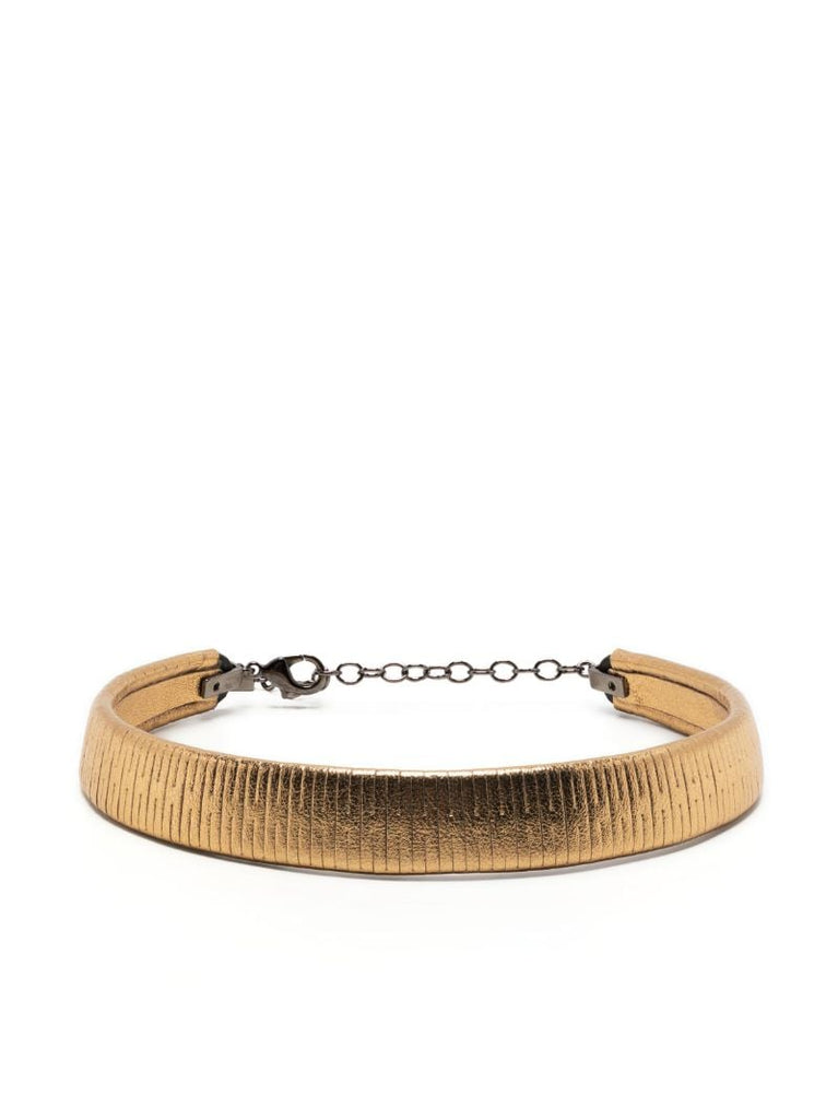 Gold-tone Lumia Leather Necklace