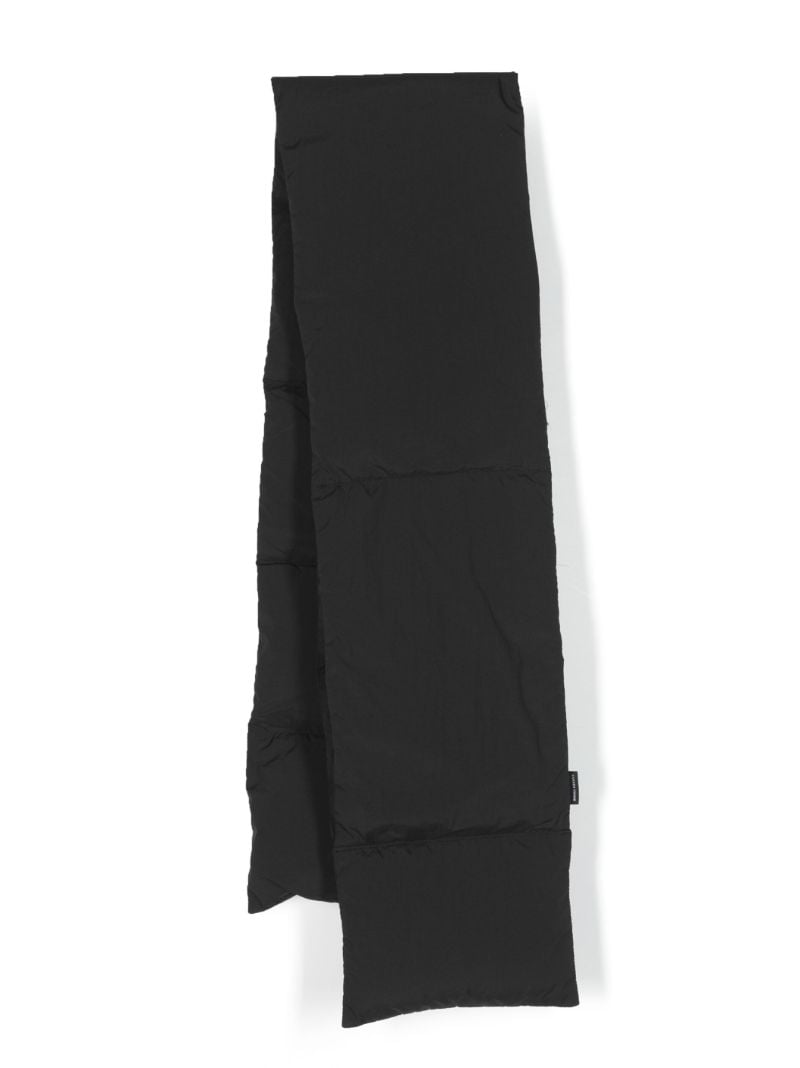 Black Puffer Padded Scarf