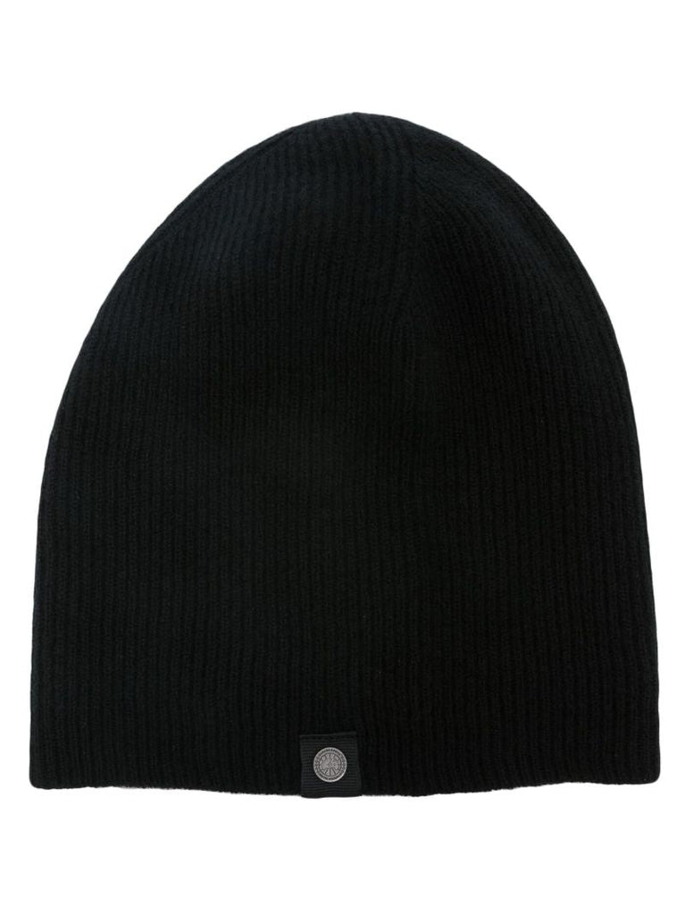 Black Cashmere Beanie Hat