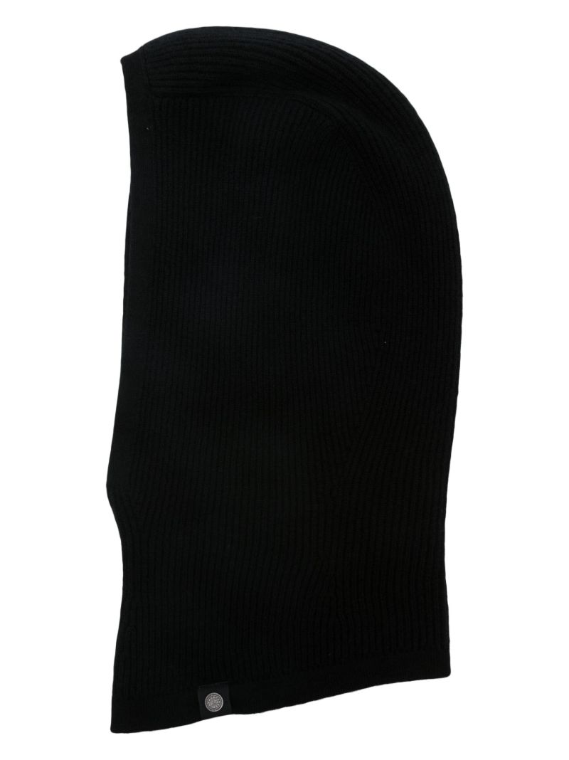 Black Logo-plaque Cashmere Balaclava