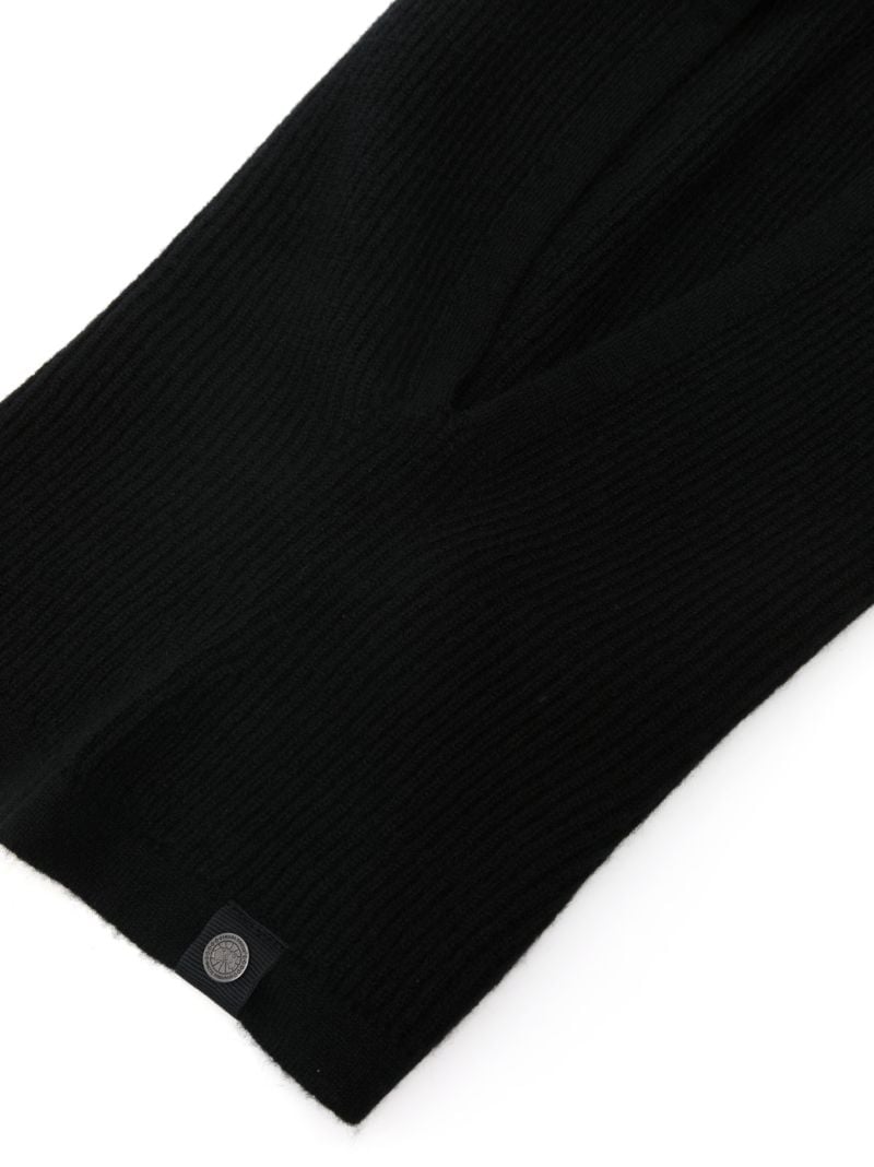 Black Logo-plaque Cashmere Balaclava