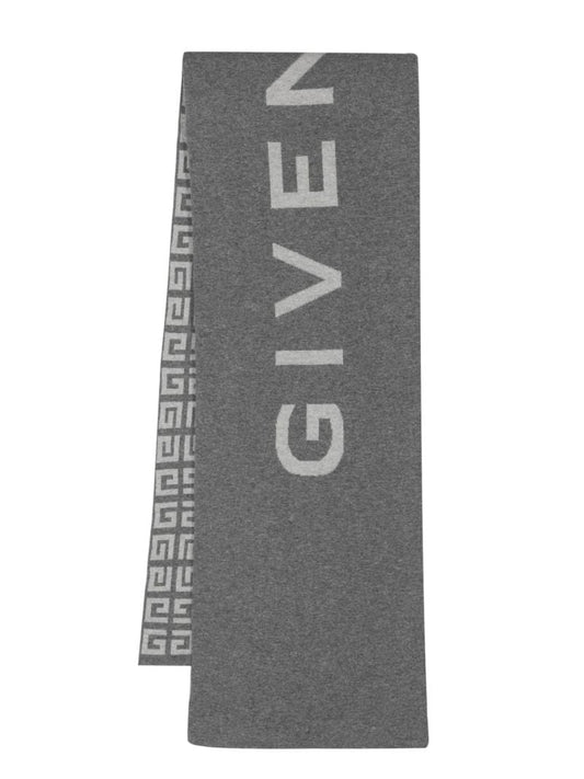 Grey 4g Intarsia Scarf