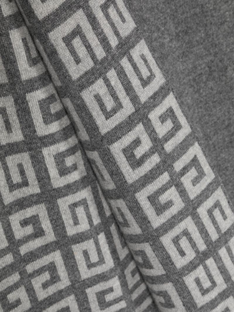 Grey 4g Intarsia Scarf