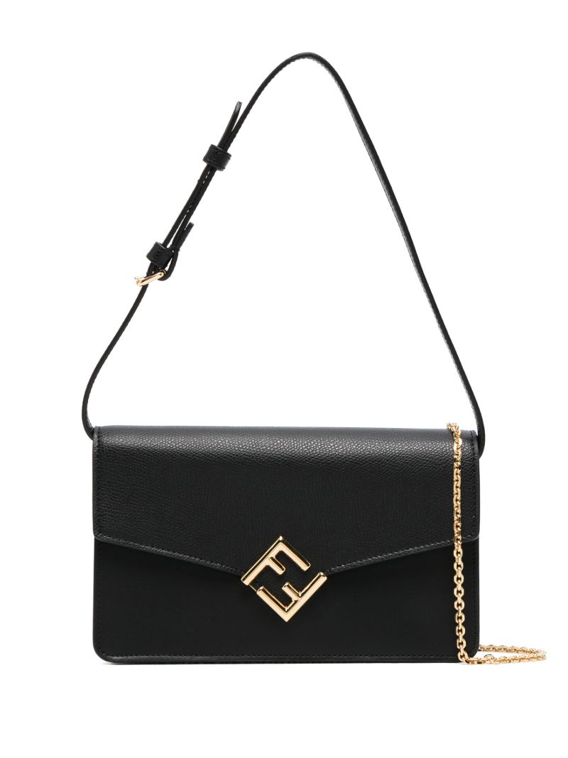 Black Ff Diamonds Leather Shoulder Bag