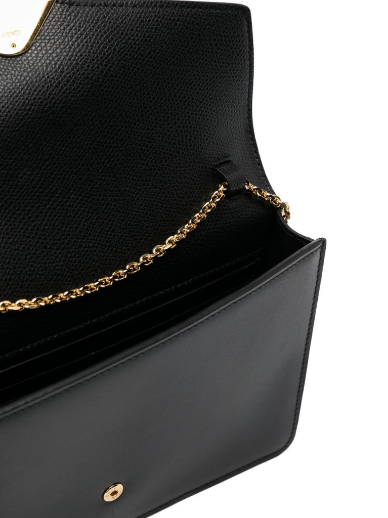 Black Ff Diamonds Leather Shoulder Bag