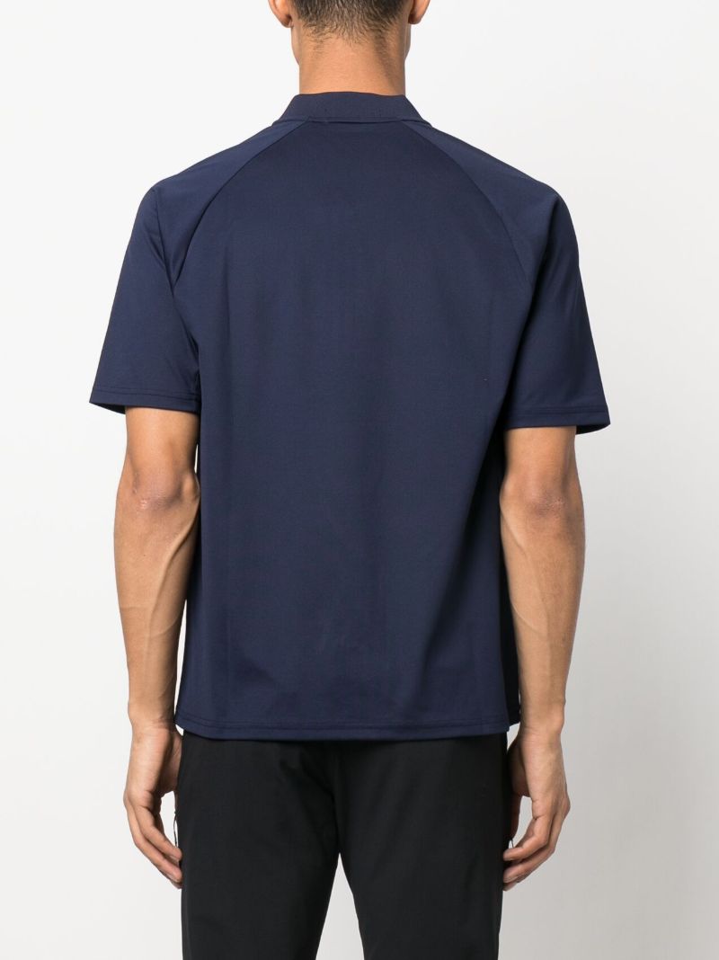 Blue Half-zip Pullover Golf Shirt