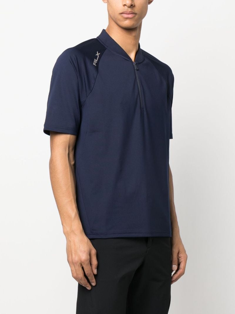 Blue Half-zip Pullover Golf Shirt