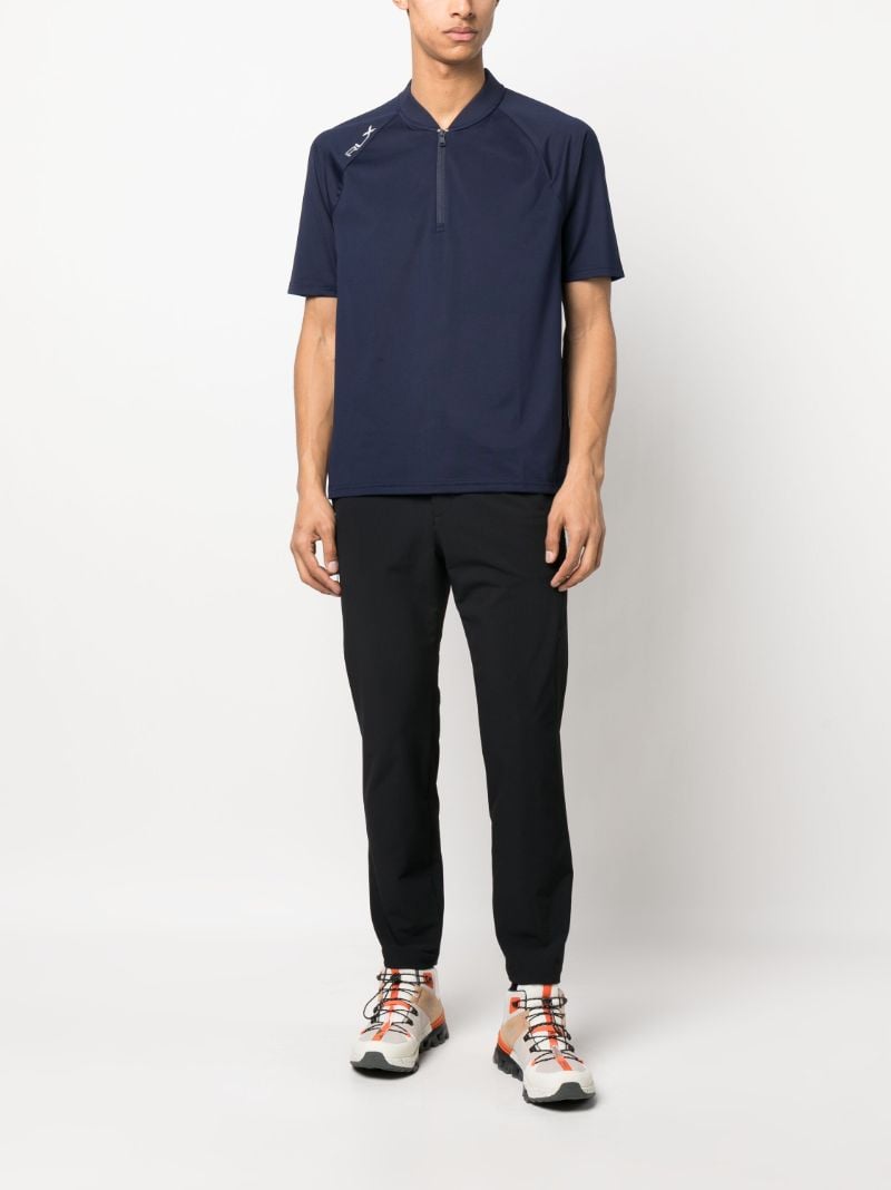 Blue Half-zip Pullover Golf Shirt
