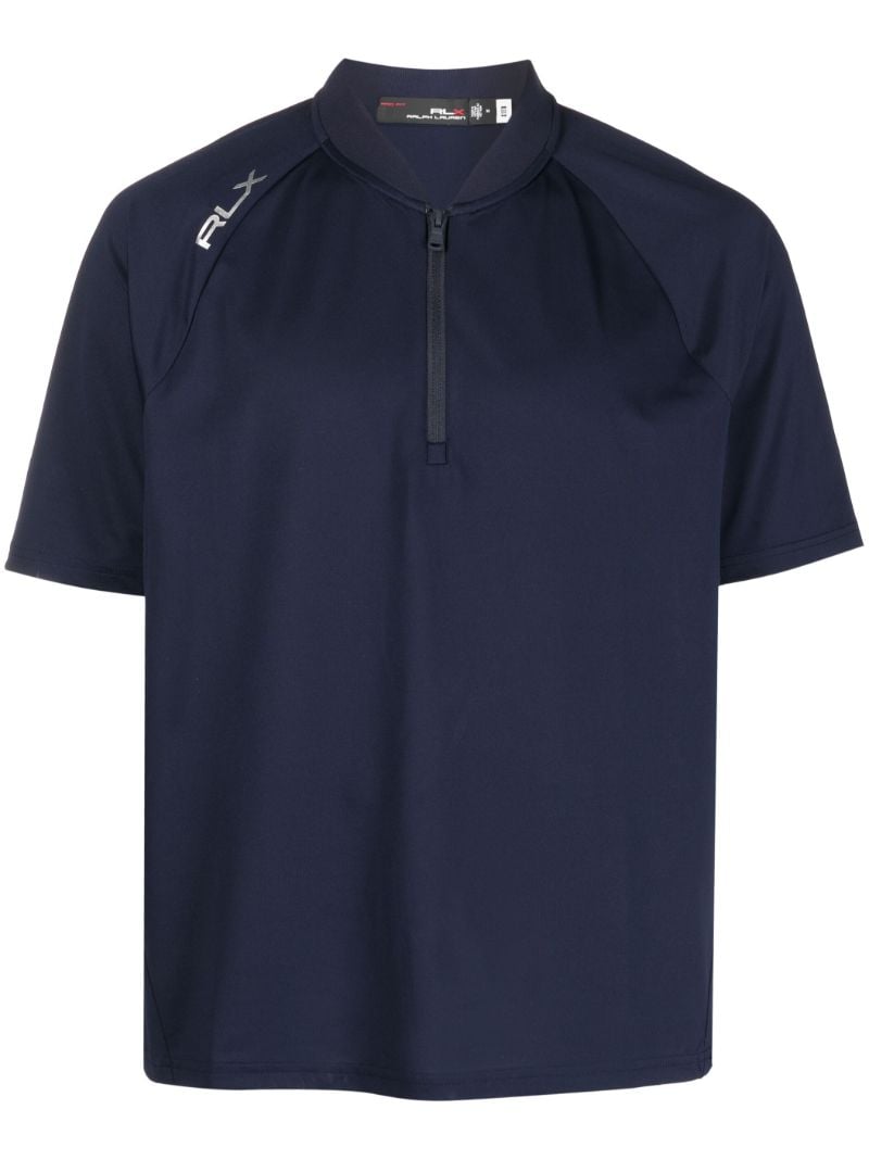 Blue Half-zip Pullover Golf Shirt