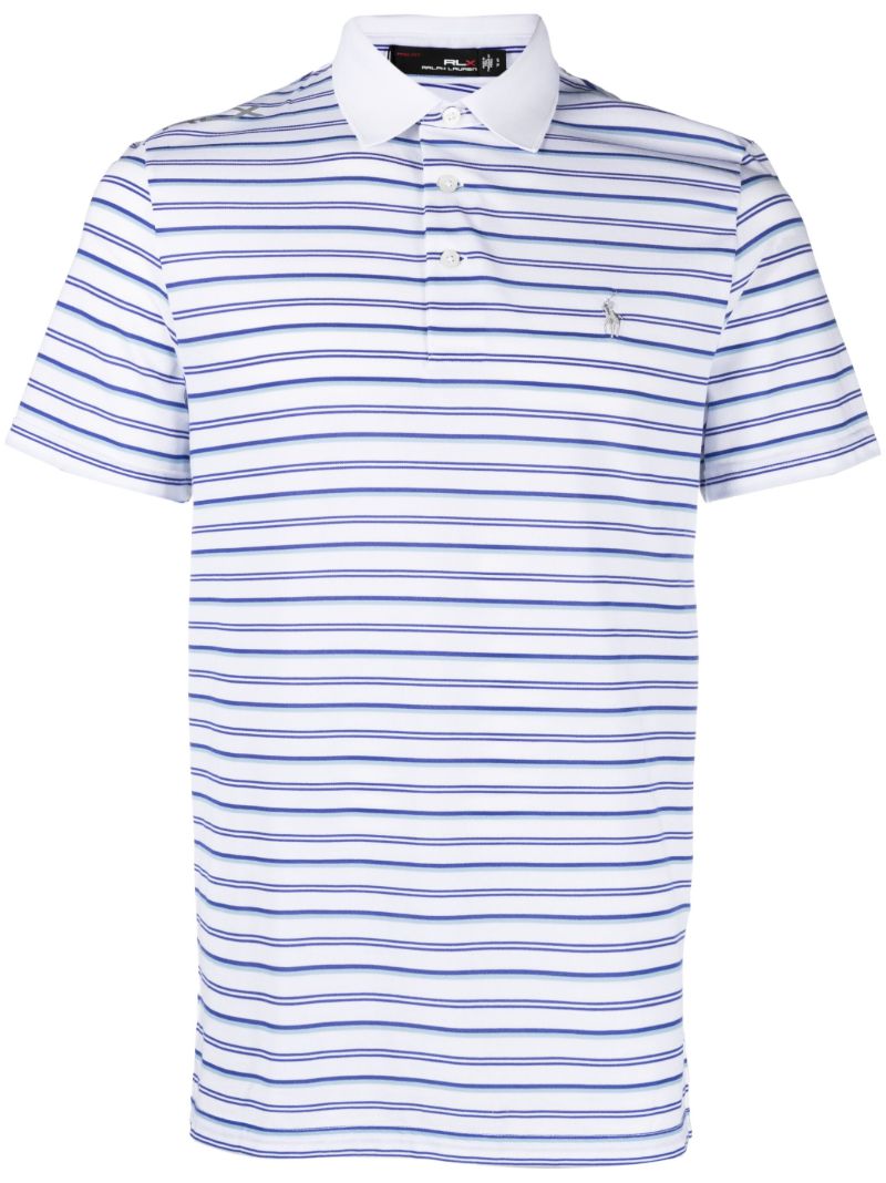 White Rlx Striped Golf Polo Shirt