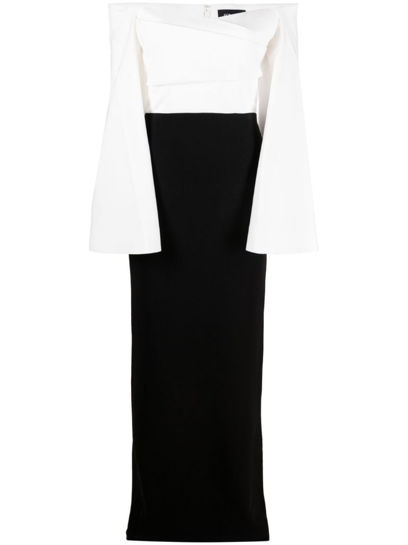 Black Eliana Off-shoulder Crepe Dress