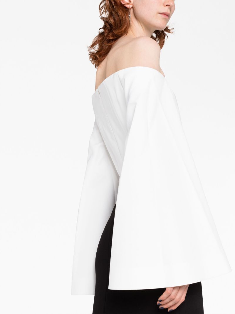 Black Eliana Off-shoulder Crepe Dress