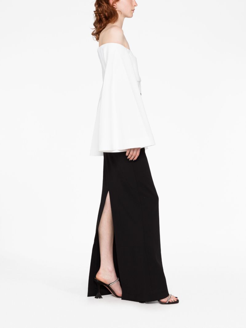 Black Eliana Off-shoulder Crepe Dress