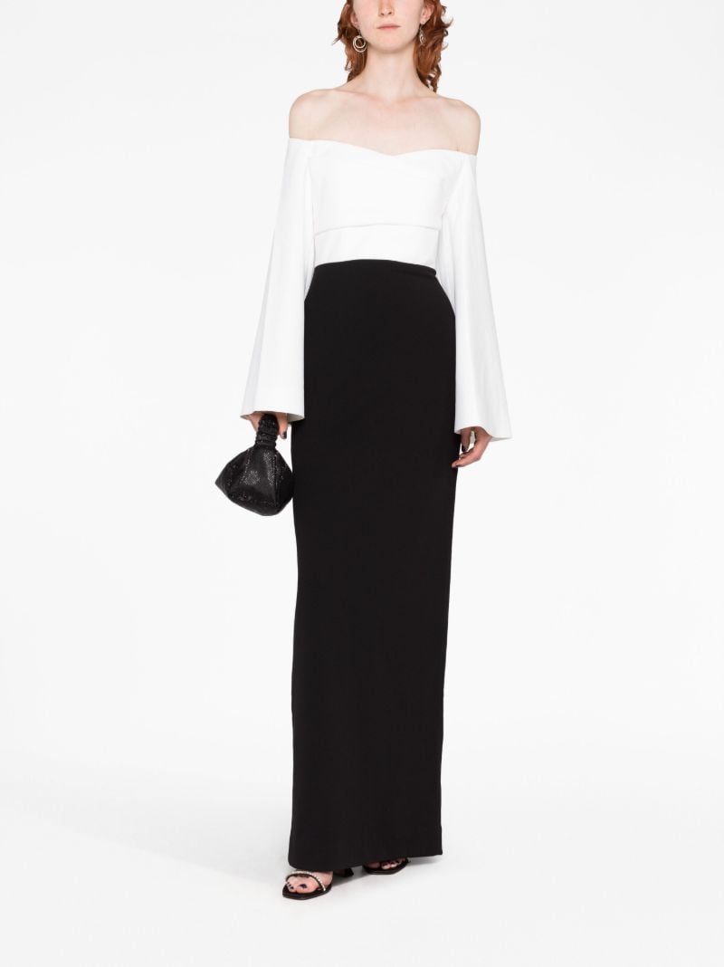 Black Eliana Off-shoulder Crepe Dress