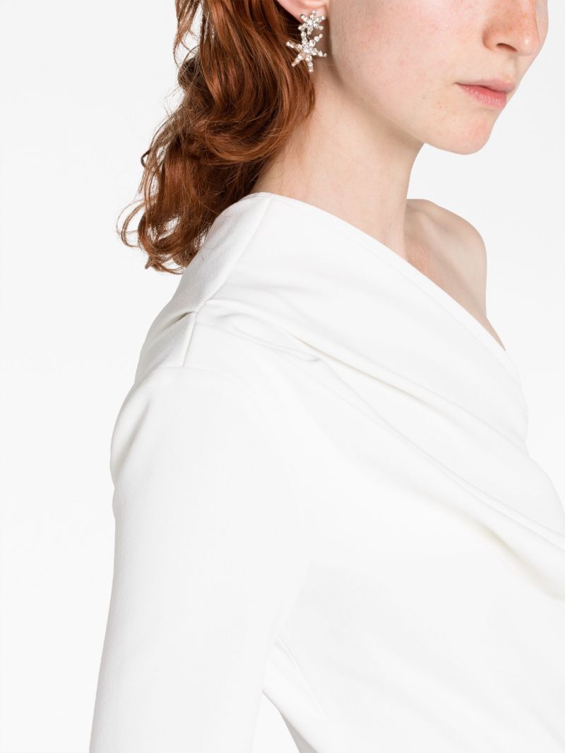White Lilly One-shoulder Maxi Dress