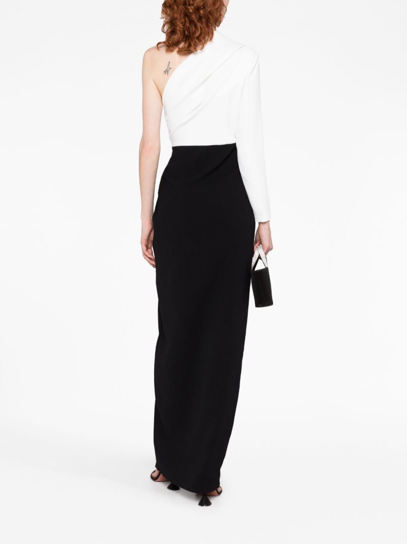 White Lilly One-shoulder Maxi Dress