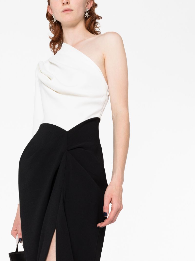 White Lilly One-shoulder Maxi Dress