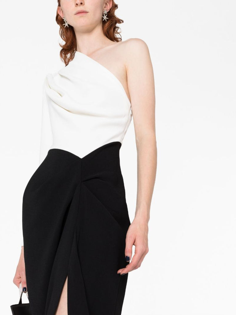 White Lilly One-shoulder Maxi Dress