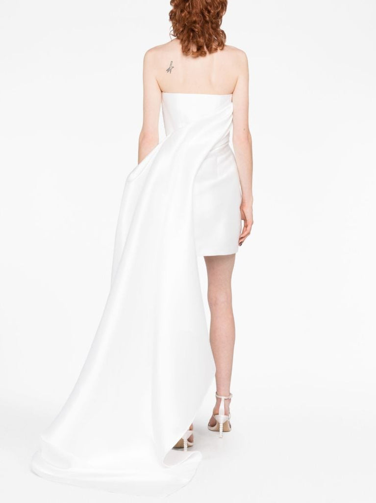White Meyer Draped Mini Dress