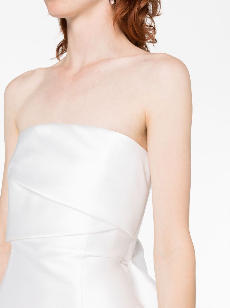 White Meyer Draped Mini Dress