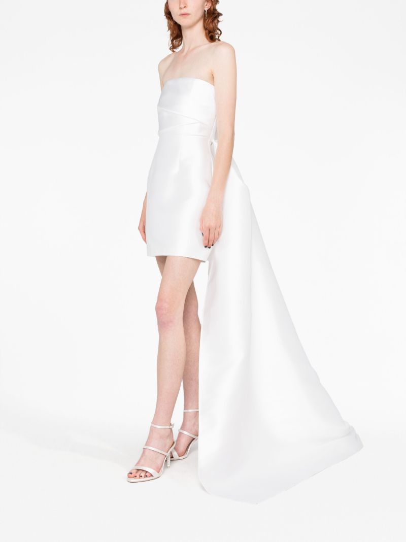 White Meyer Draped Mini Dress