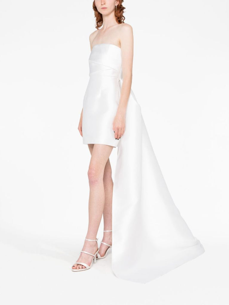 White Meyer Draped Mini Dress