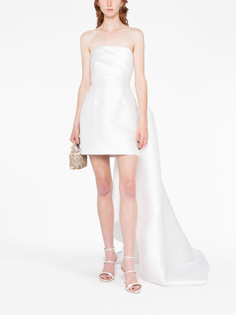 White Meyer Draped Mini Dress