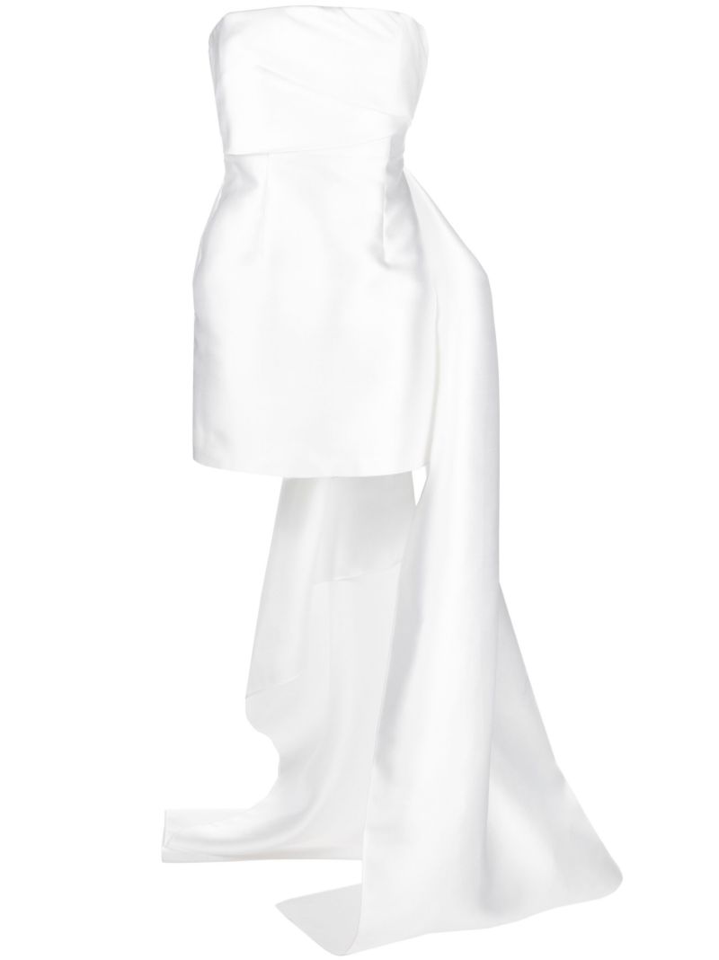 White Meyer Draped Mini Dress