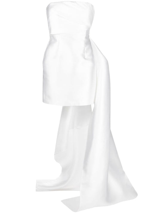 White Meyer Draped Mini Dress
