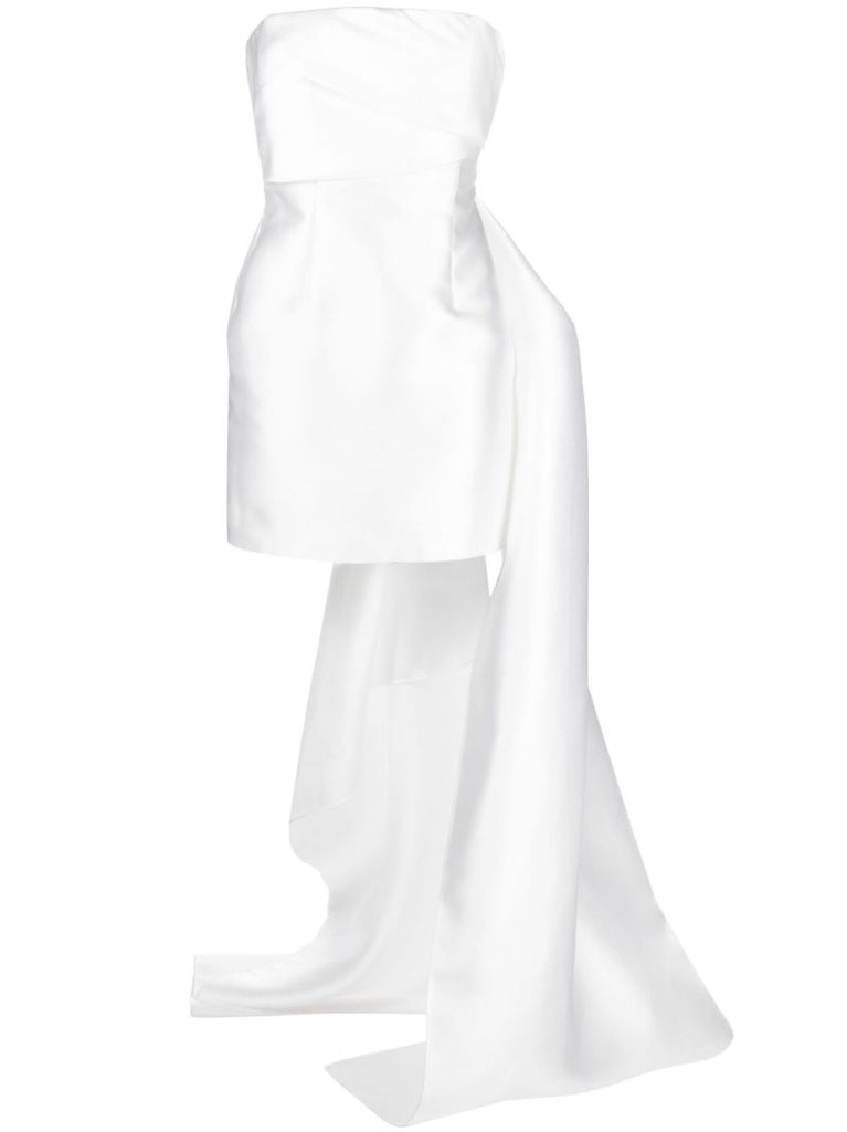 White Meyer Draped Mini Dress