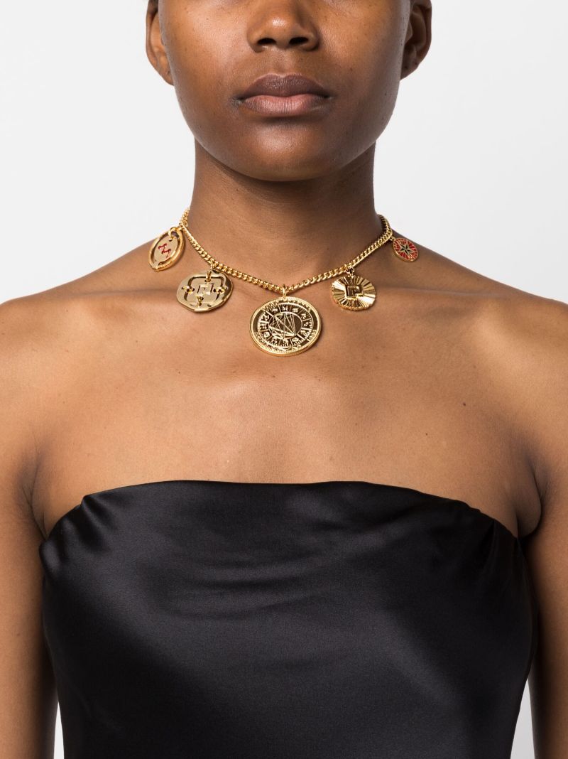Gold-tone Medal Necklace