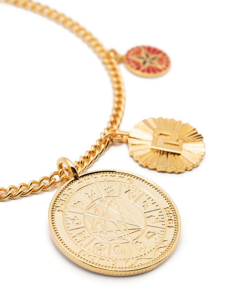 Gold-tone Medal Necklace