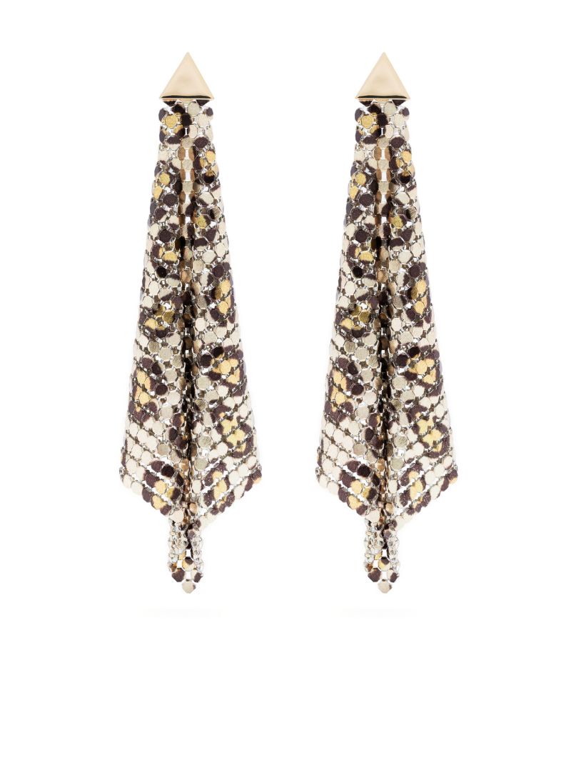 Gold-tone Flow Pixel Drop Earrings