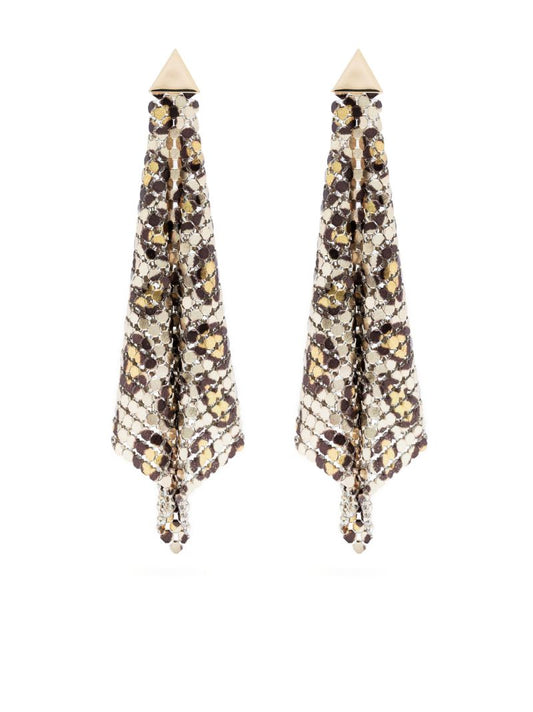 Gold-tone Flow Pixel Drop Earrings