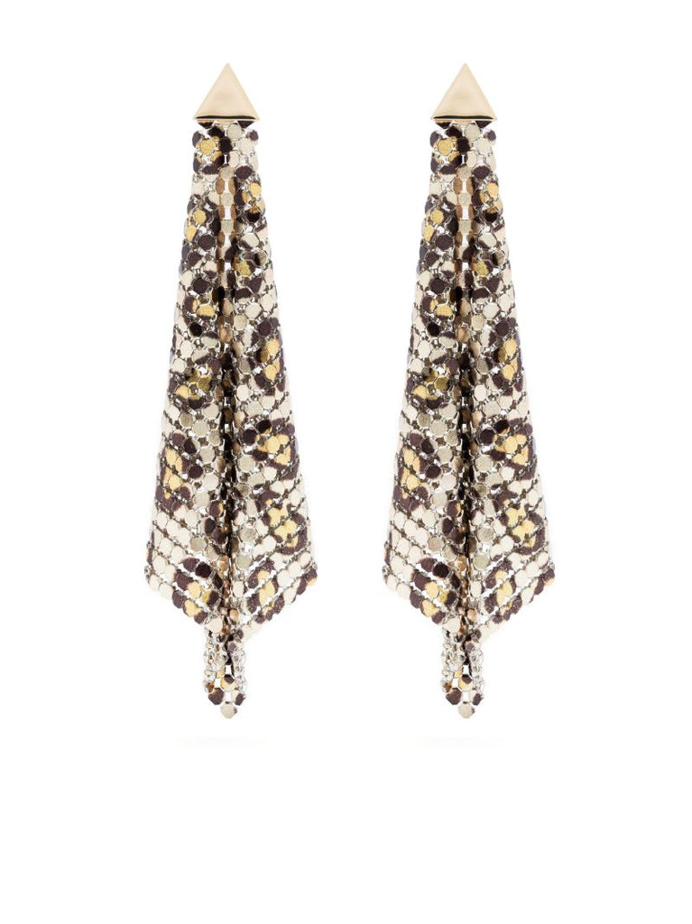 Gold-tone Flow Pixel Drop Earrings