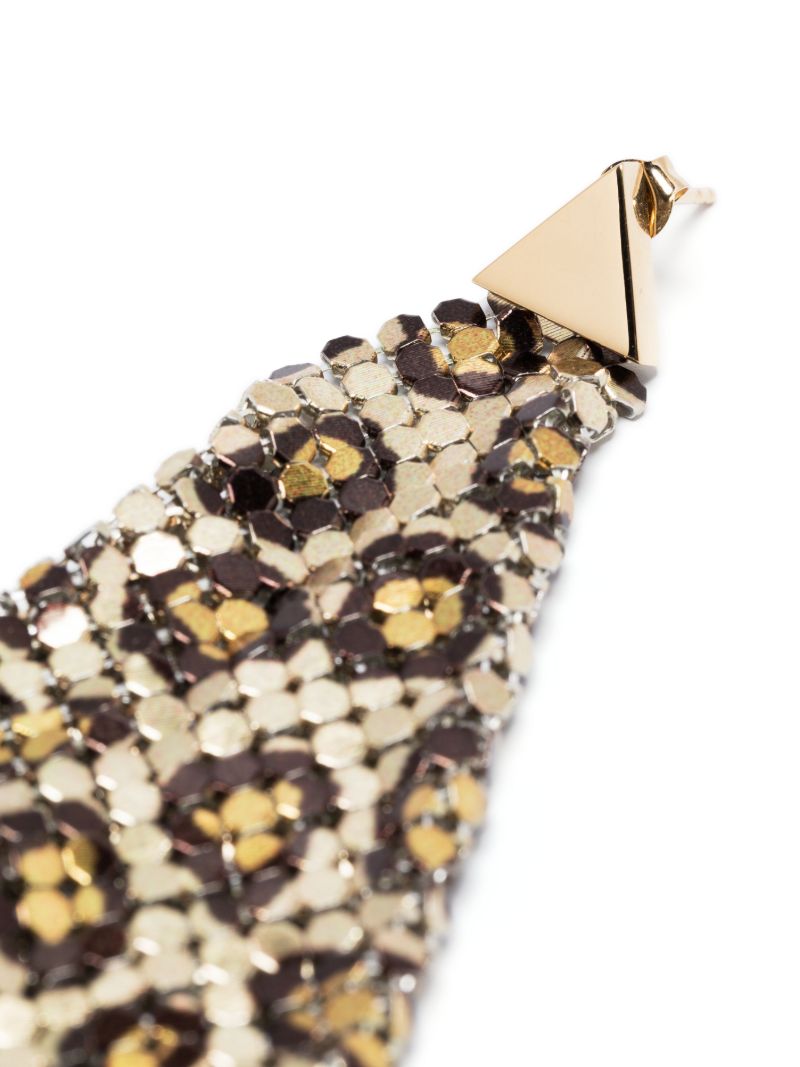 Gold-tone Flow Pixel Drop Earrings