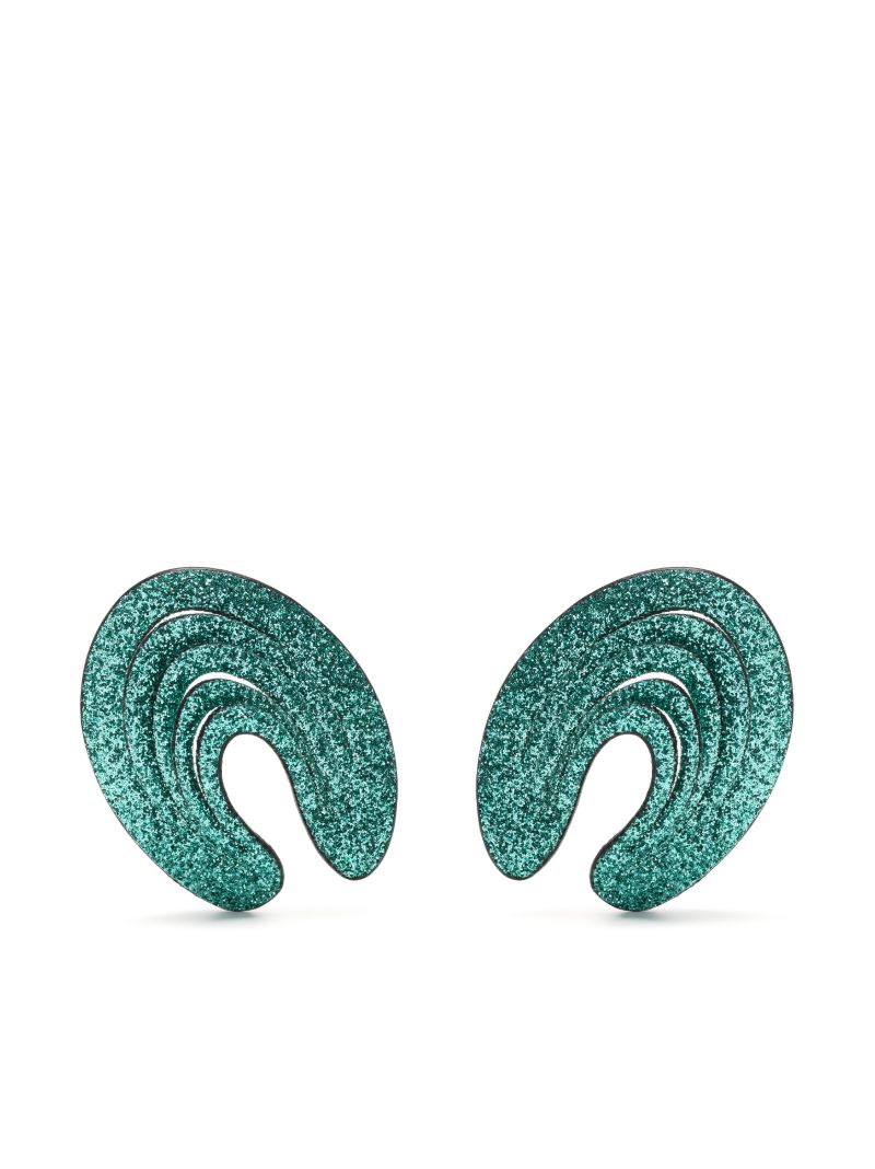 Blue Lieve Leather Drop Earrings