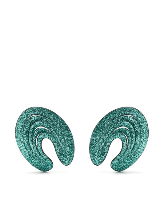 Blue Lieve Leather Drop Earrings