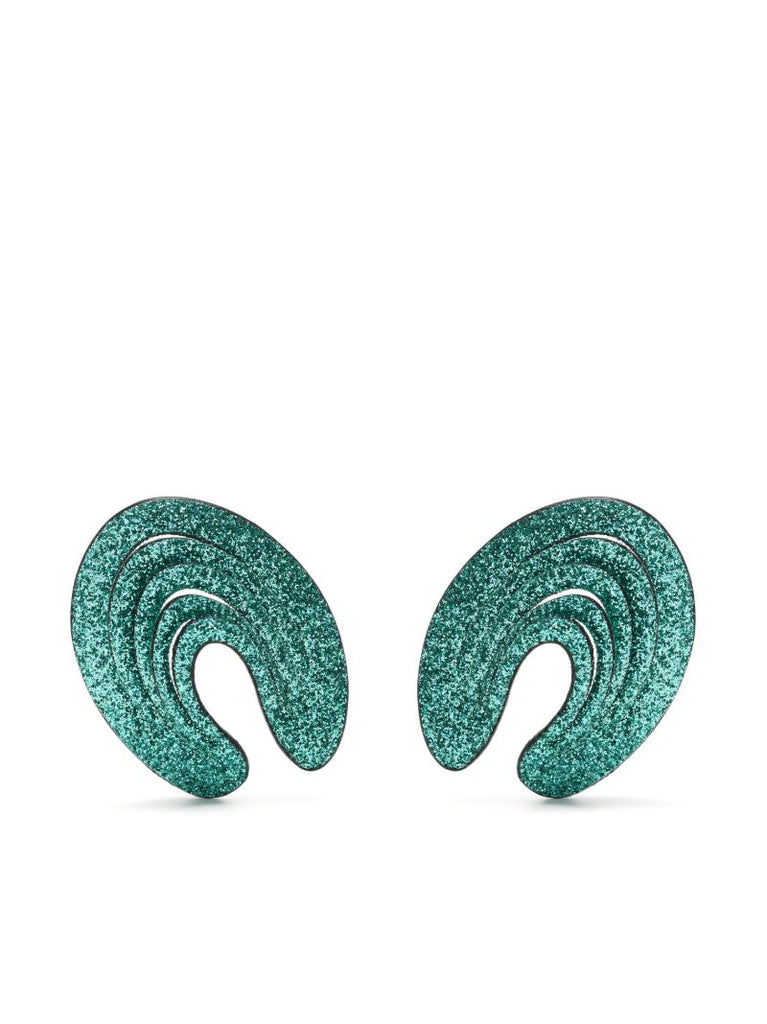 Blue Lieve Leather Drop Earrings