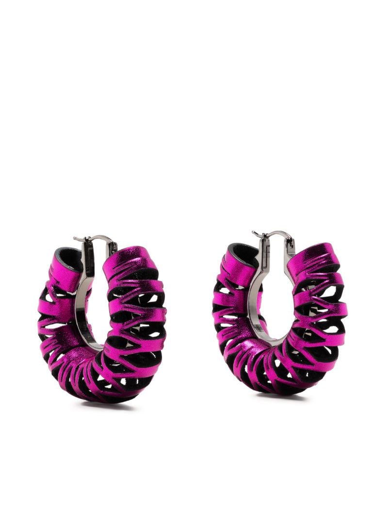 Pink Ila Leather Hoop Earrings