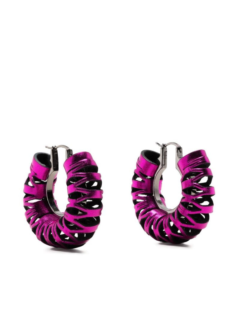Pink Ila Leather Hoop Earrings