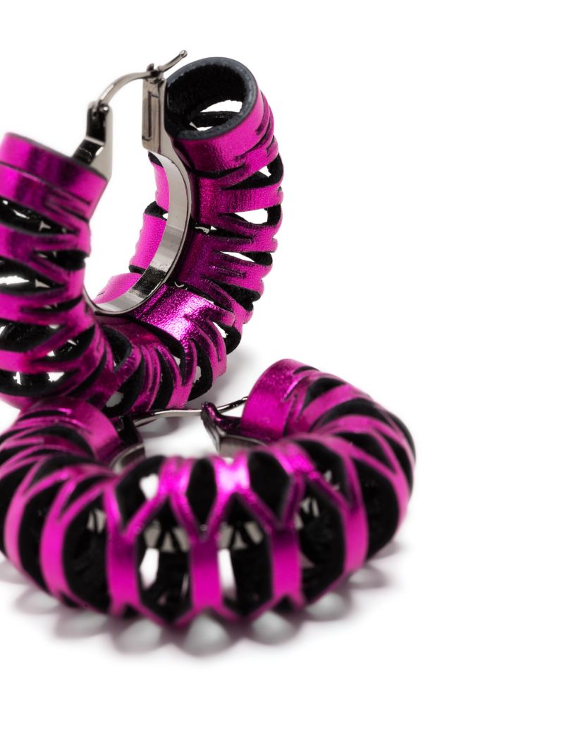 Pink Ila Leather Hoop Earrings