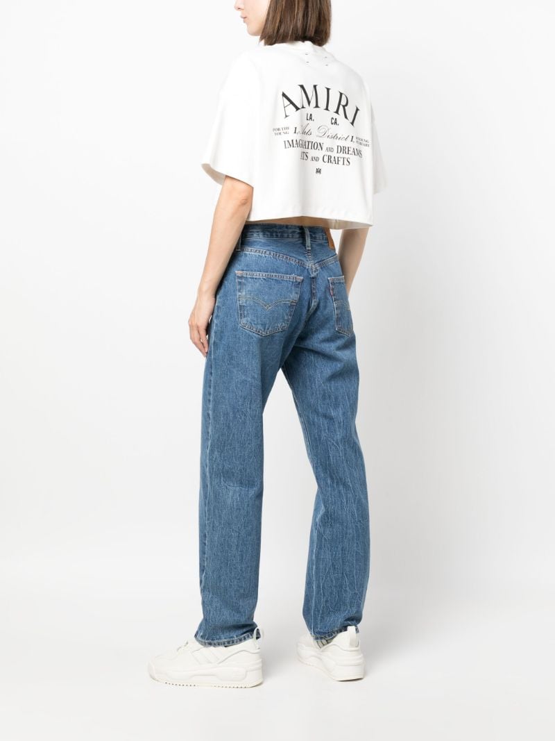 White Logo Print T-shirt