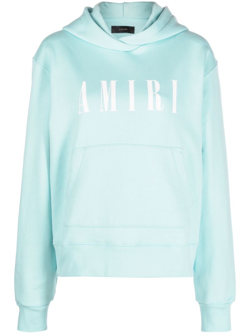 Green Logo-print Cotton Hoodie