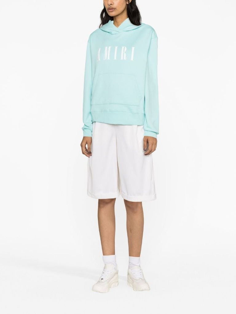 Green Logo-print Cotton Hoodie