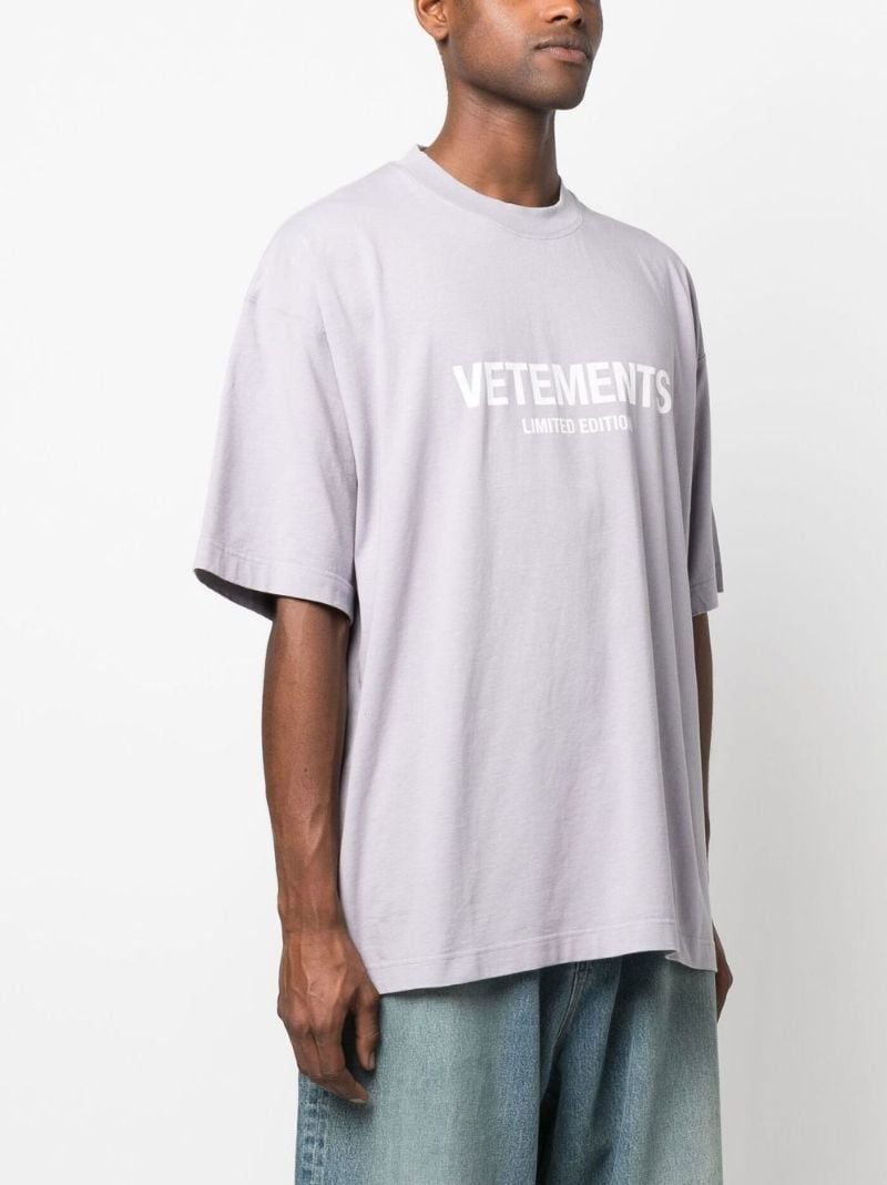 Purple Logo Print T-shirt