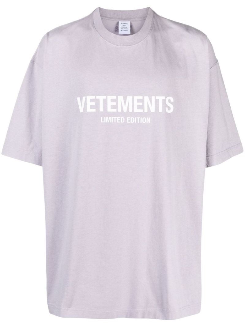 Purple Logo Print T-shirt