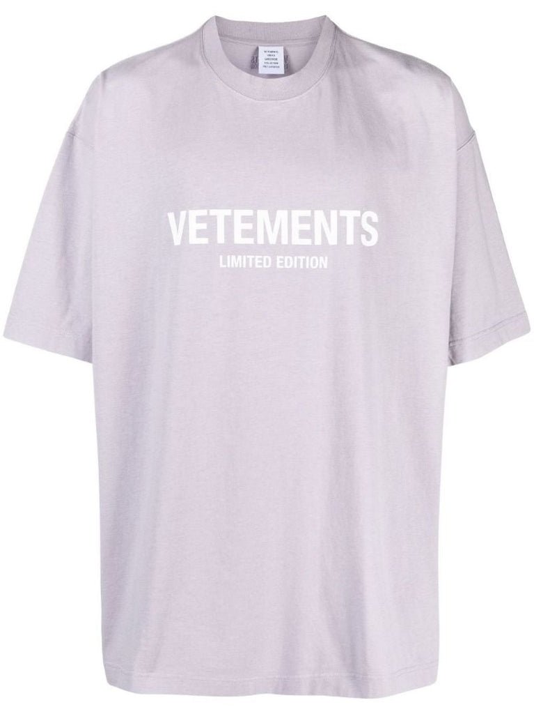Purple Logo Print T-shirt