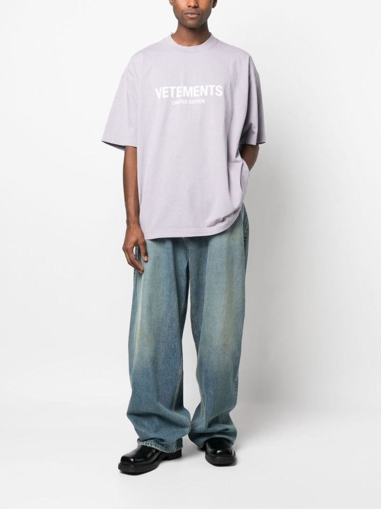 Purple Logo Print T-shirt