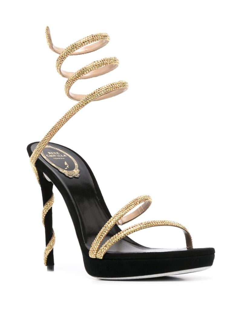 Black 120 Ankle Strap Sandals
